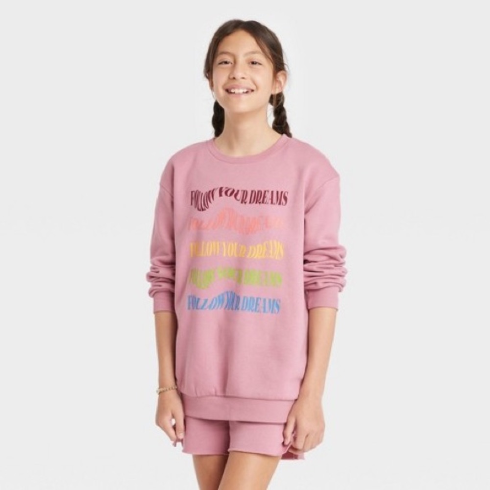 Art Class Old Rose Graphic Crewneck